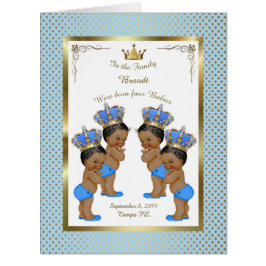 Cartão do anúncio de quatro MENINOS do nascimento,