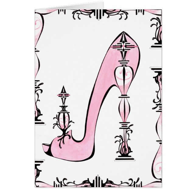 Cartão do art deco do Eau de (Frente)