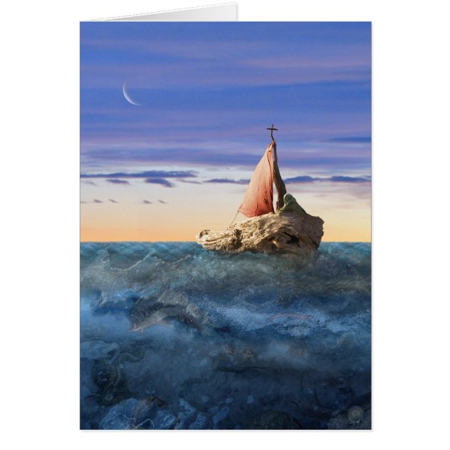 Cartão do barco do St. Brendan (vazio) (Frente)