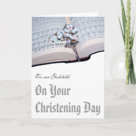 Cartão do batismo dos Godparents ao Godchild