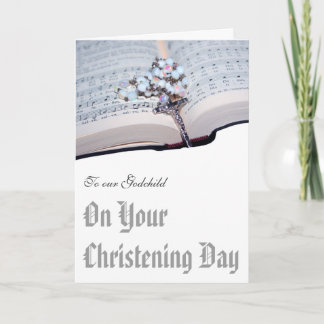 Cartão do batismo dos Godparents ao Godchild