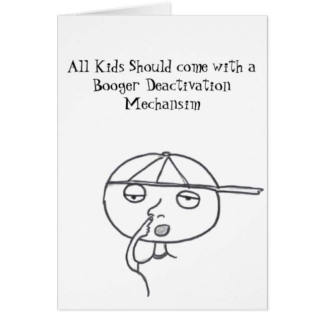 Cartão do booger do miúdo de Stinkeye (Frente)