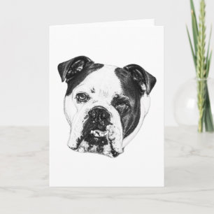 Cartão do Bulldog do Desejo Brilhante