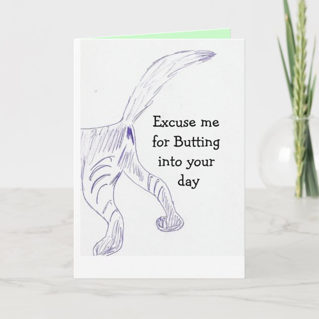 cartão do bumbum do gato (Frente)