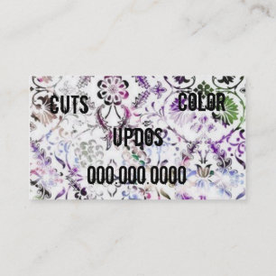 cartão do cabeleireiro