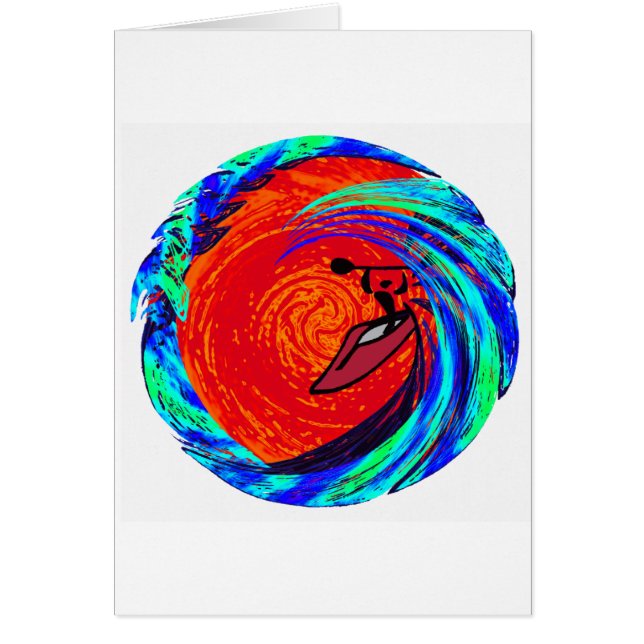 Cartão Do caiaque vermelhos ainda (Frente)