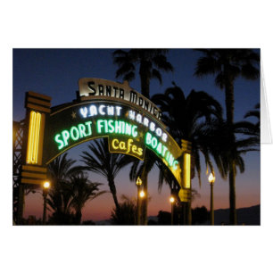 Cartão do cais de Santa Monica