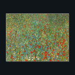 Cartão do campo da papoila de Gustavo Klimt<br><div class="desc">Cartão do campo da papoila de Gustavo Klimt. Pintura a óleo em canvas desde 1907. Uma das paisagens as mais enchanting do Gustavo Klimt do artista austríaco, campo da papoila caracteriza um campo bonito das papoilas vermelhas de florescência que alastram para fora na distância com as árvores que aumentam no...</div>