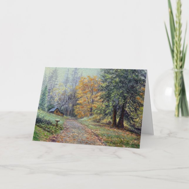 Cartão Do "campo outono" (Frente)