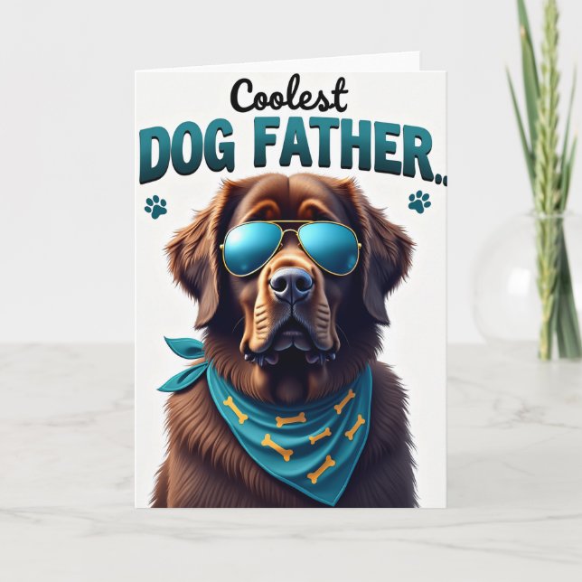 Cartão do Cão com Óculos de Sol e Pintas (Frente)