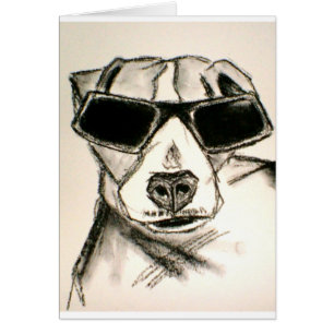 Cartão do cão da rocha