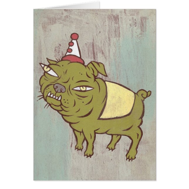 Cartão do cão de Snaggle (Frente)