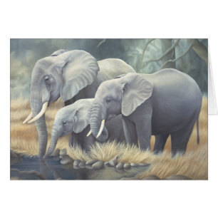 Cartão Do "cartão da família elefante"