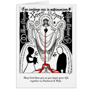 Cartão Do "cartão de casamento do casamento da bênção