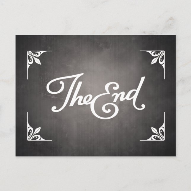 Cartão do cartão de título do fim (Frente)