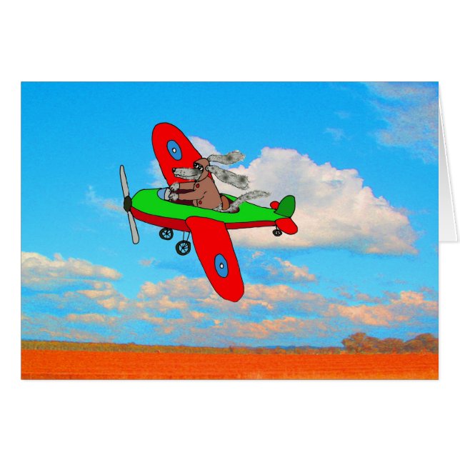 Cartão Do "cartão vazio do cão vôo", humor (Frente Horizontal)