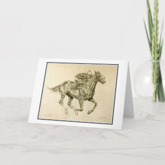Cartão do cavalo de raça