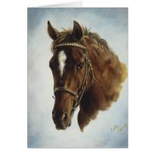 Cartão do cavalo do desempenho