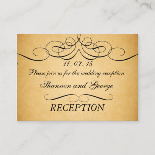 Cartão do cerco da recepção de casamento vintage