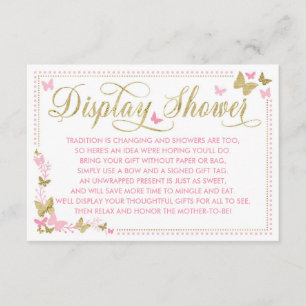 Cartão do chá da exposição, chá de fraldas da