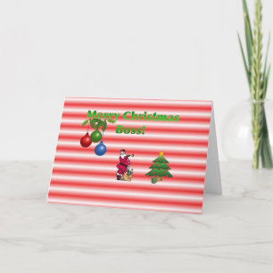 Cartão do chefe do Feliz Natal