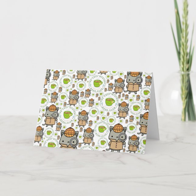 Cartão do Clube de Livro Mistério Cozy (Frente)