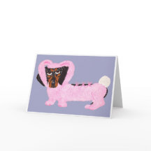 Cartão do Coelho de Páscoa Dachshund Preto e Casta