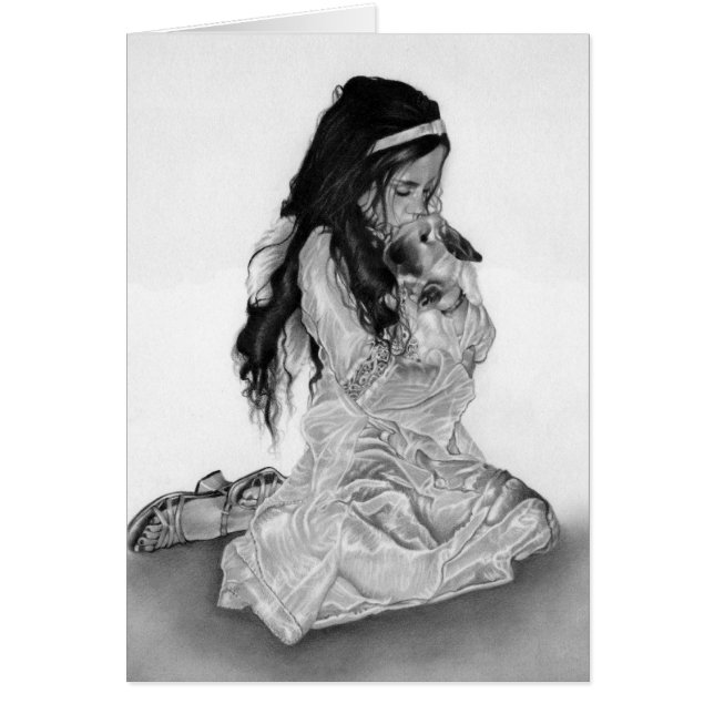 Cartão do coelho do anjo (Frente)