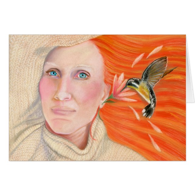 Cartão do colibri de Cassandra (Frente Horizontal)