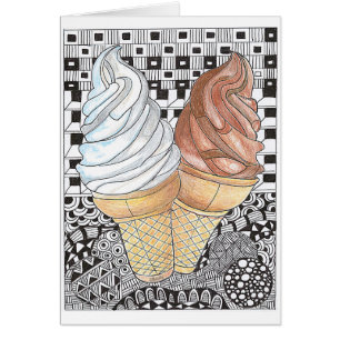 Cartão do cone do sorvete