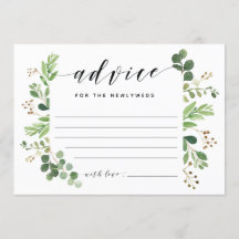 Cartão do conselho para os NEWLYWEDS