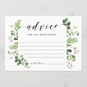 Cartão do conselho para os NEWLYWEDS