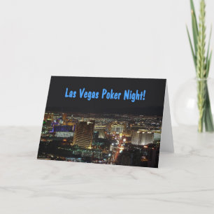 Cartão do convite da noite do póquer de Las Vega