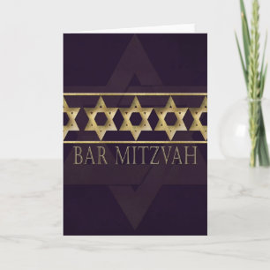 Cartão do convite de Mitzvah do bar