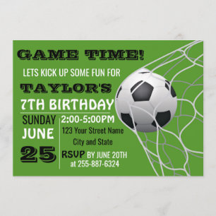 Cartão do convite do aniversário do tempo do jogo