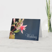 Cartão do convite do casamento de Fuschia