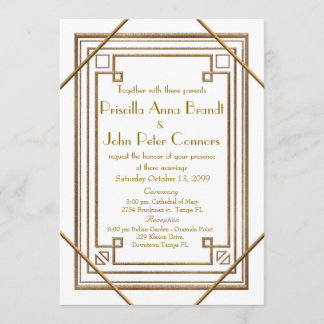 Cartão do convite do casamento, grande Gatsby,