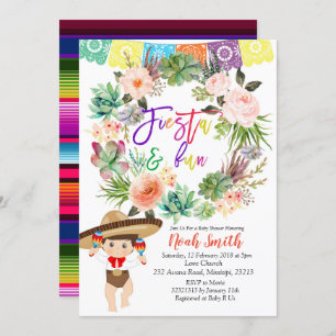 Cartão do convite do chá de fraldas da festa do