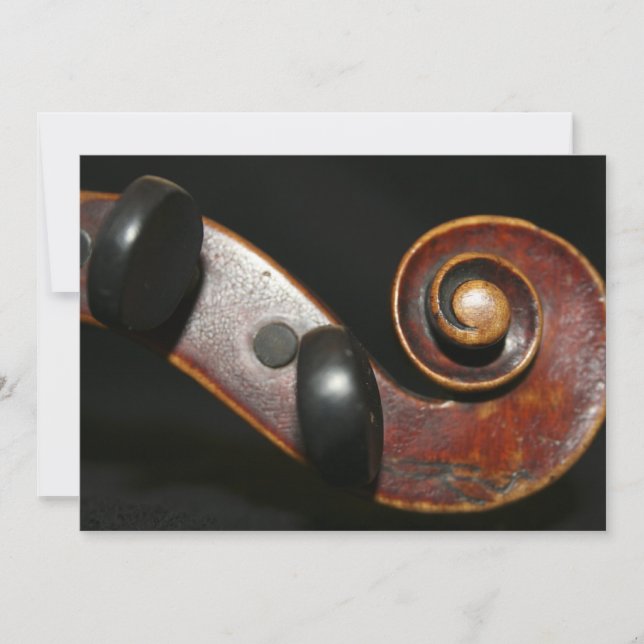 Cartão do convite do considerando do violino (Frente)