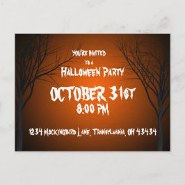 Cartão do convite do Dia das Bruxas