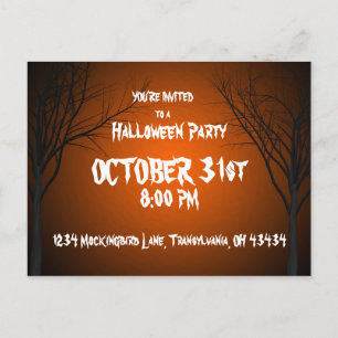 Cartão do convite do Dia das Bruxas