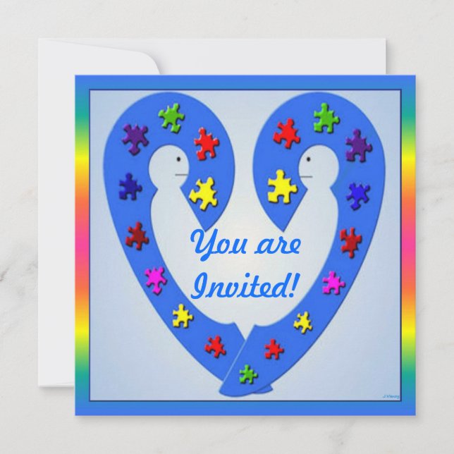 Cartão do convite dos seminários do autismo (Frente)