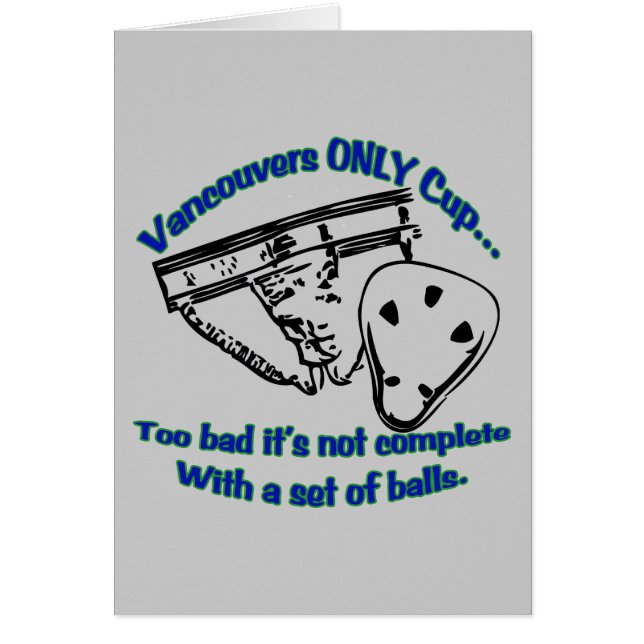 Cartão do copo de Vancôver único (Frente)