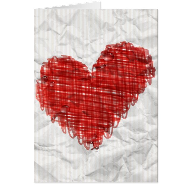 Cartão do coração do Scribble (Frente)