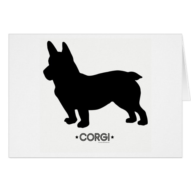 Cartão do Corgi (Frente Horizontal)
