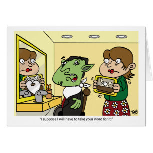 Cartão do corte de cabelo do vampiro