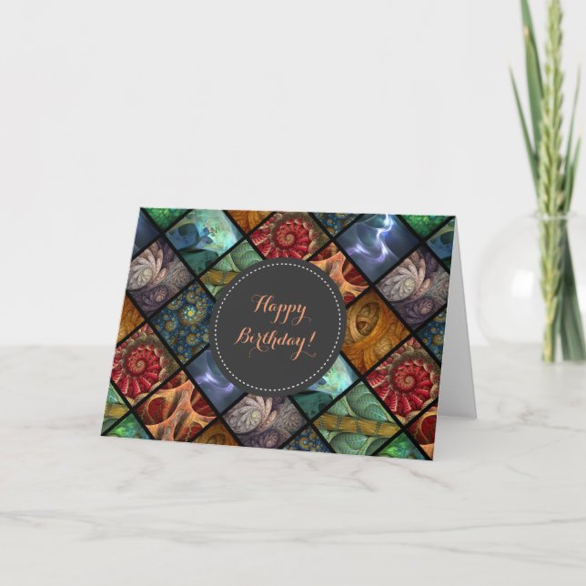 Cartão do costume de Polyptych do Fractal de (Frente)