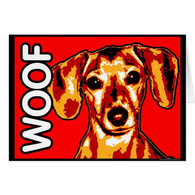 Cartão do Dachshund (Frente Horizontal)