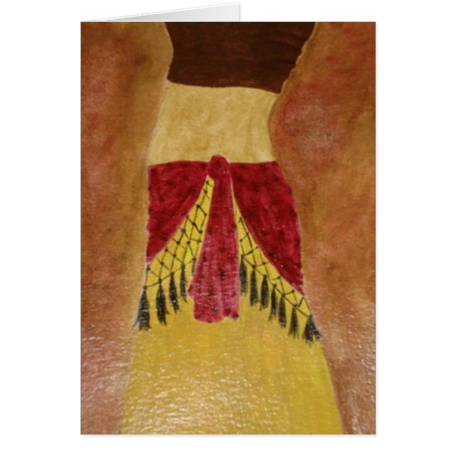 Cartão do dançarino de barriga (Frente)