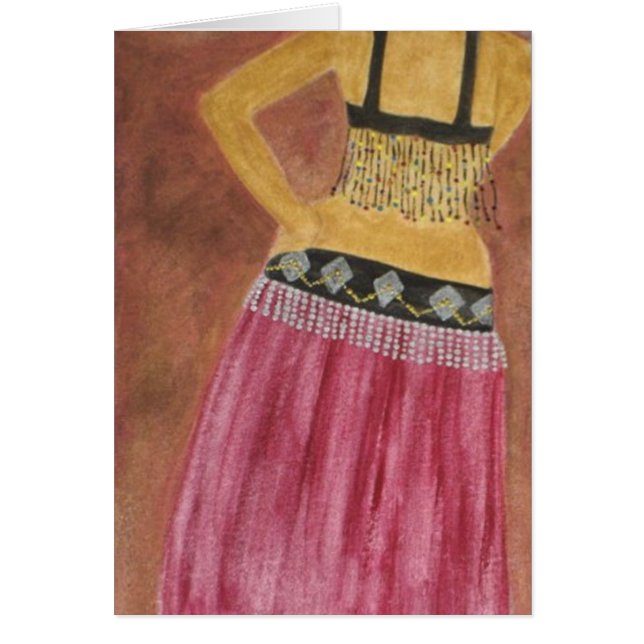 Cartão do dançarino de barriga (Frente)